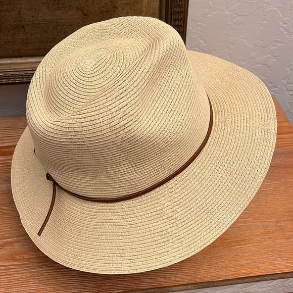 Brixton Wesley Straw Packable Fedora - NWOT Medium - Picture 3 of 11